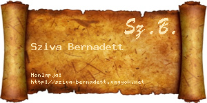 Sziva Bernadett névjegykártya