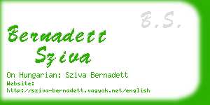 bernadett sziva business card